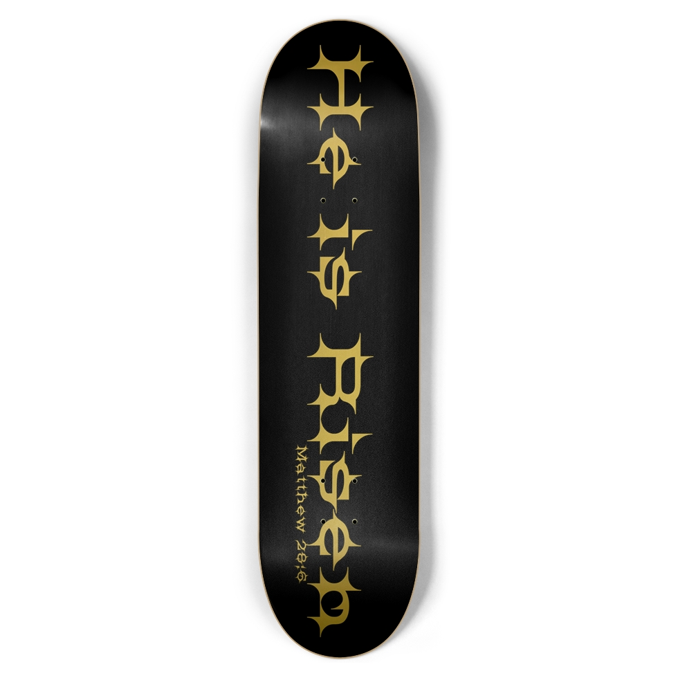 H.I.R. - Black Skate Deck Gold foil 8.5